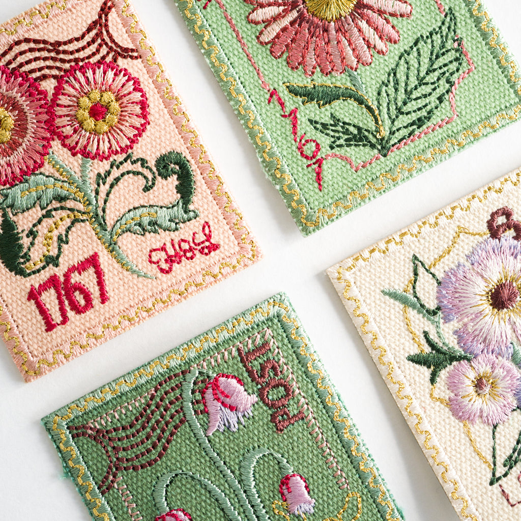 The Floral Dispatch Stamp Collection - Embroidered Stickers (8540516876547)