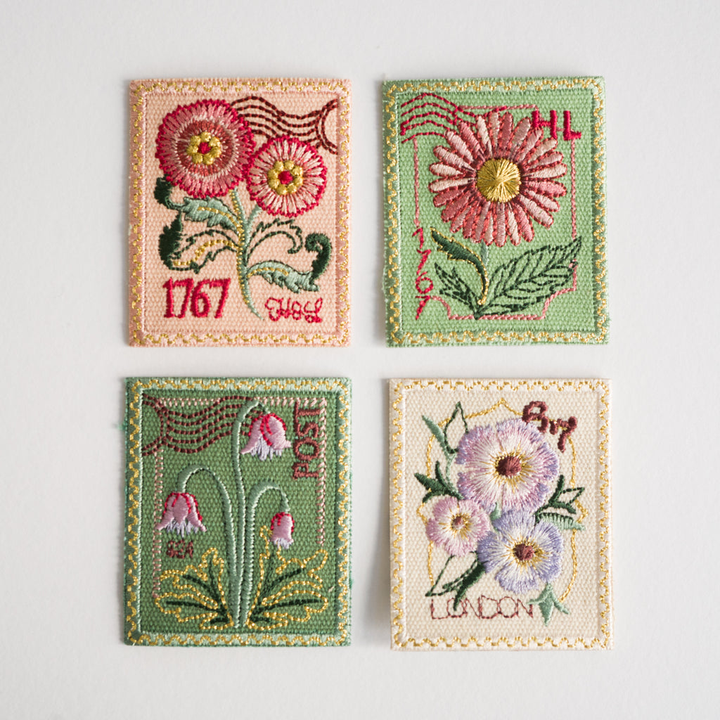 The Floral Dispatch Stamp Collection - Embroidered Stickers (8540516876547)