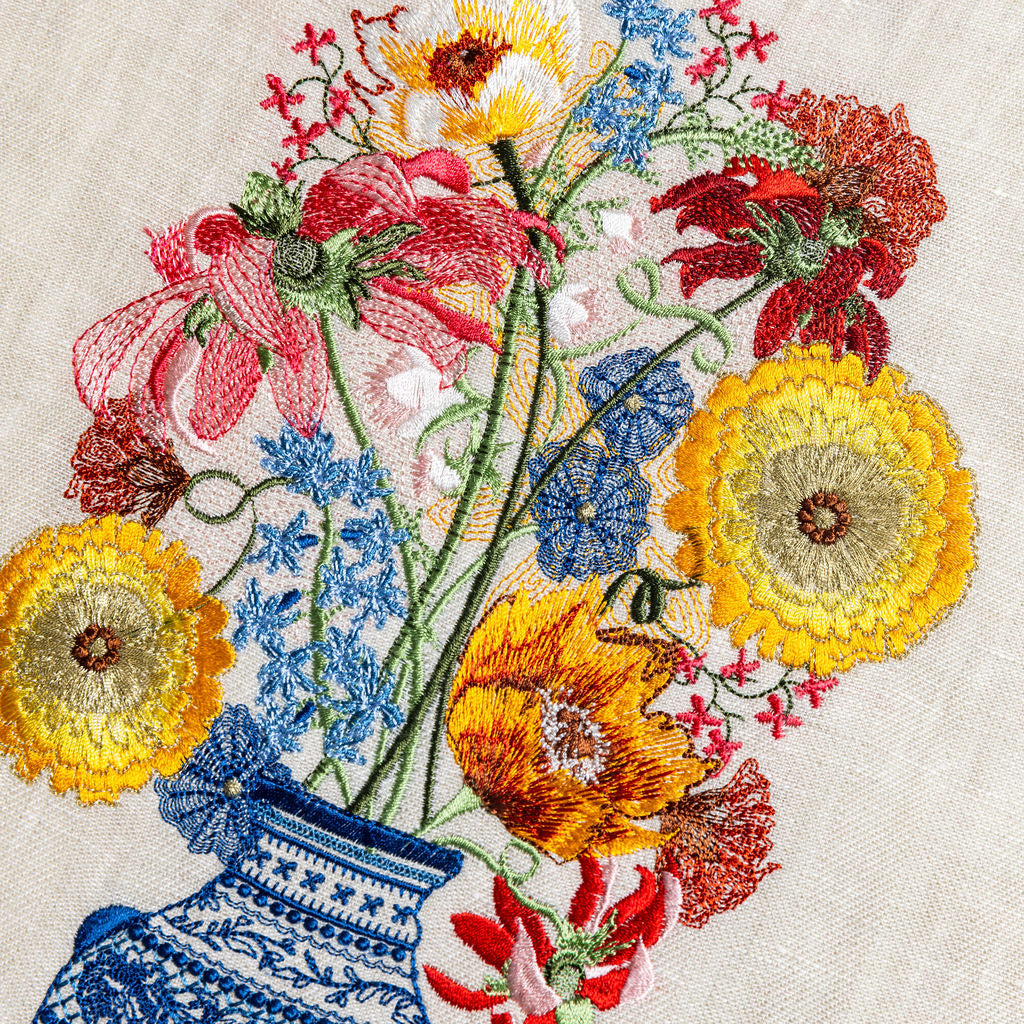 Flower Vase Wall Embroidered Hanging (8707889627395)