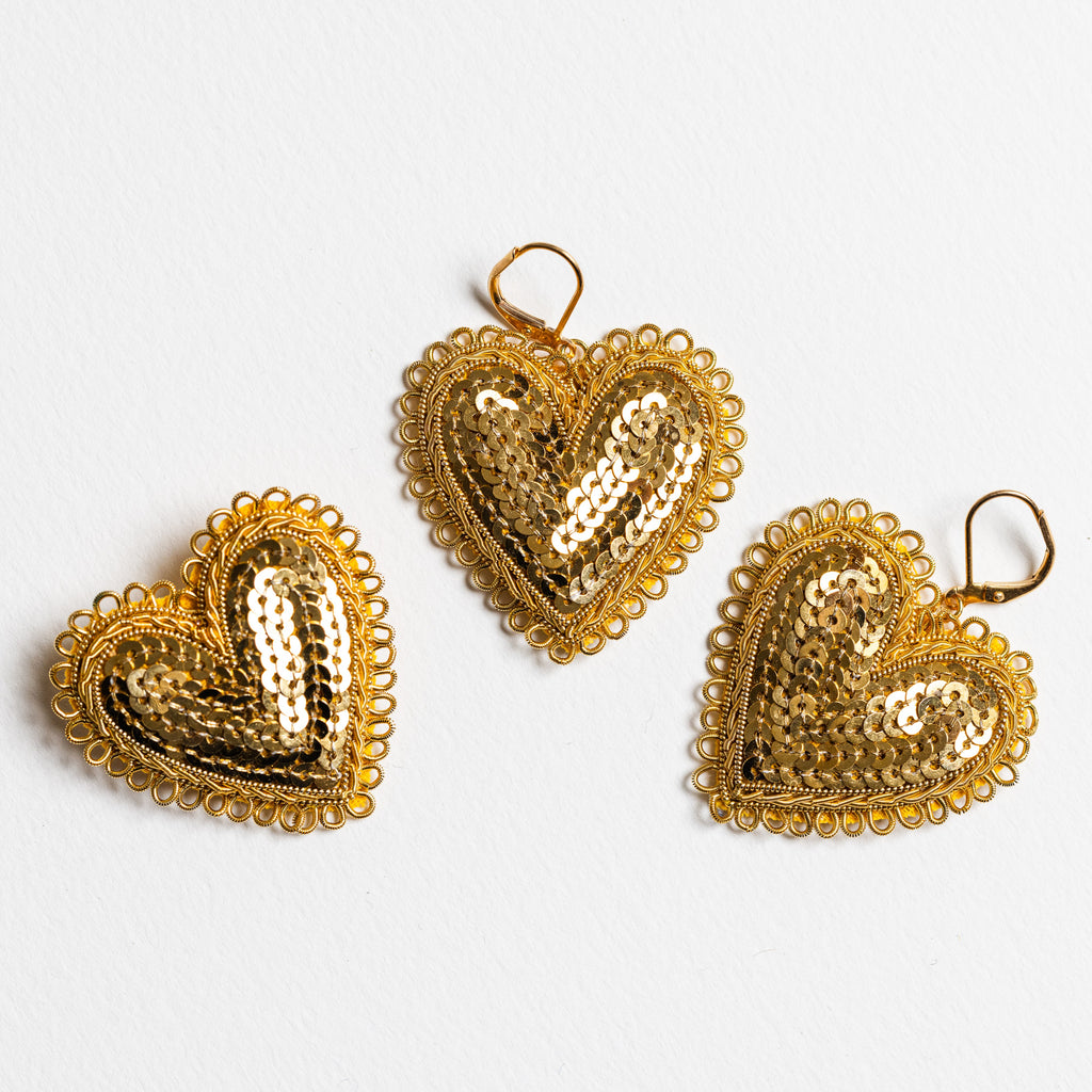 The Golden Heart Earrings (8707332112643)