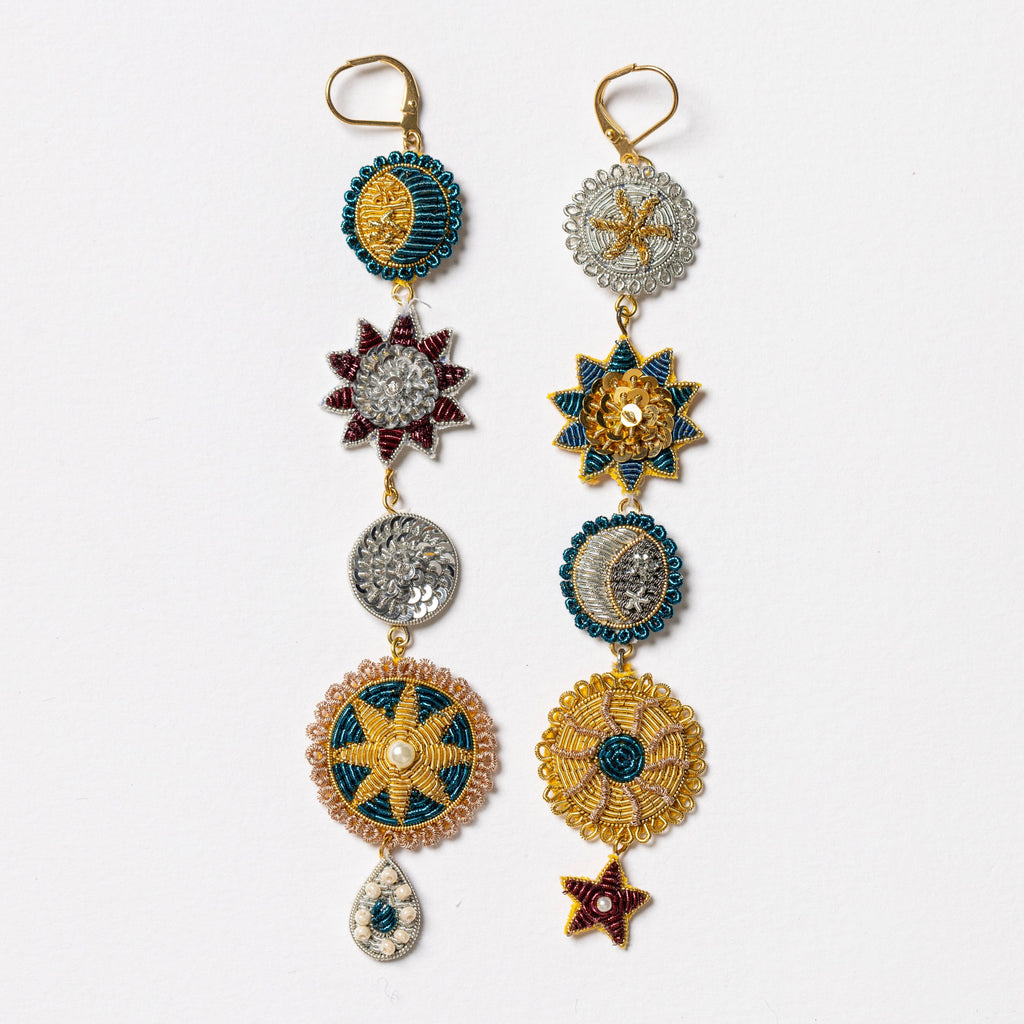 Mixed Cosmic Charm Earrings (14746786038138)